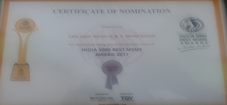 INDIA BEST MSME AWARD 2017